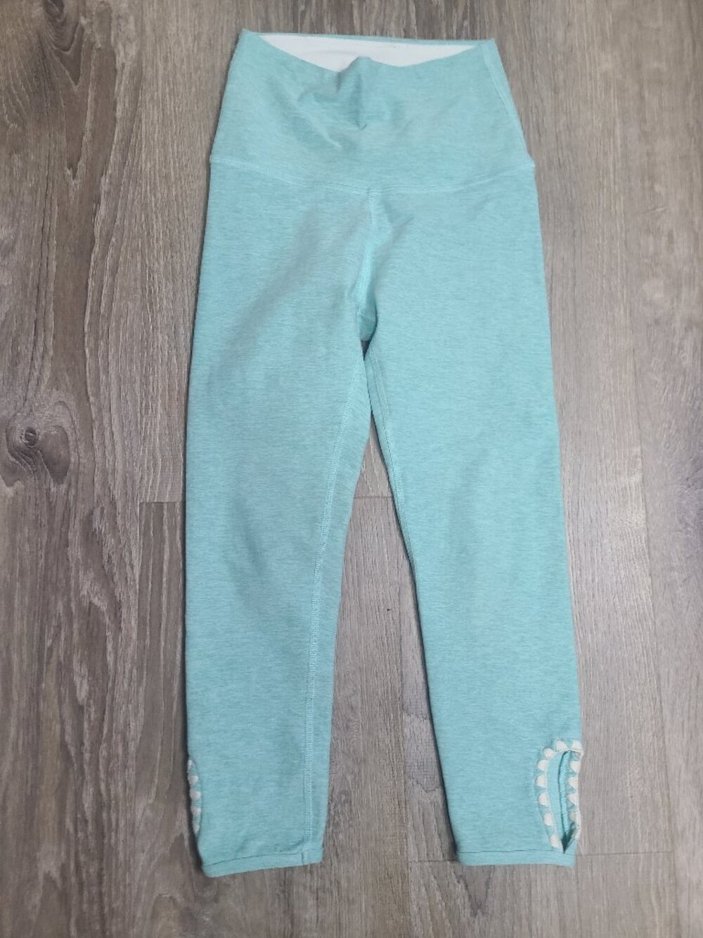 Beyond Yoga Spacedye Crossed High Waisted Midi Leggings Island Mint Aqua XS